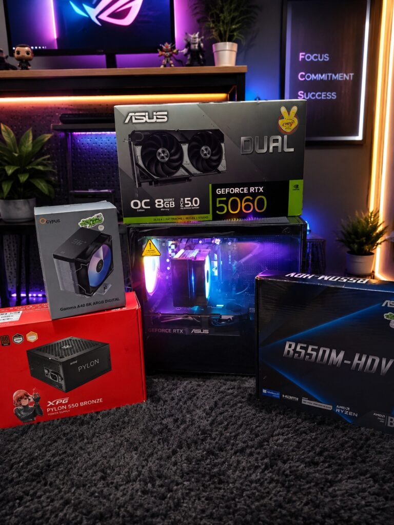 PC Rakitan Gaming & Editing Ryzen 5 5600 | Asus RTX 5060 8GB | RAM 16GB | SSD NVMe 512GB